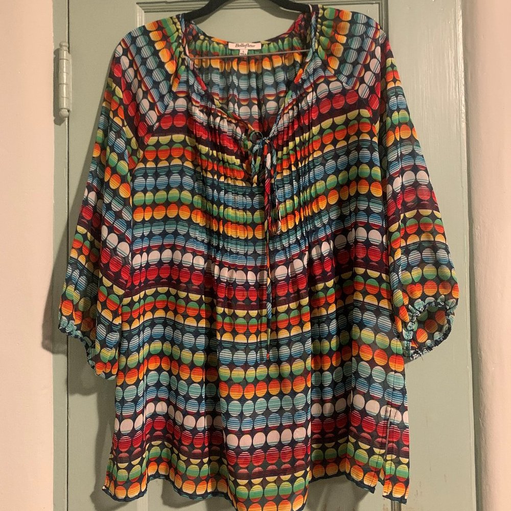 Bellefleur (Nordstrom) Colorful Blouse - Size Large